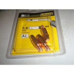 3 TUBETTI DI CONTATTO PORTACORRENTE UGELLO DA 0,8 ALLUMINIO DECA 010256