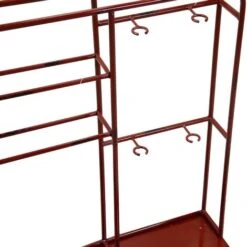 Portabottiglie Metallo Da Muro 2 Posti Rosso Rettangolare Cm59x33h62,5 -ProSald Italia 55550385 3