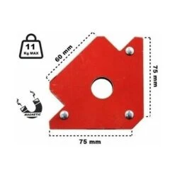 POSIZIONATORE MAGNETICO Da 3 SQUADRA DI MONTAGGIO A 45 E 90° PER SALDATURA 11kG -ProSald Italia 55866142 5