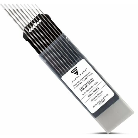 STAHLWERK Elettrodi Di Tungsteno / Elettrodi Di Saldatura WZ8 Bianco 1,6 + 2,4 Mm 5 Ciascuno In Pratico Set Da 10 4 STAHLWERK Elettrodi Di Tungsteno / Elettrodi Di Saldatura WZ8 Bianco 1,6 + 2,4 Mm 5 Ciascuno In Pratico Set Da 10 - immagine 2