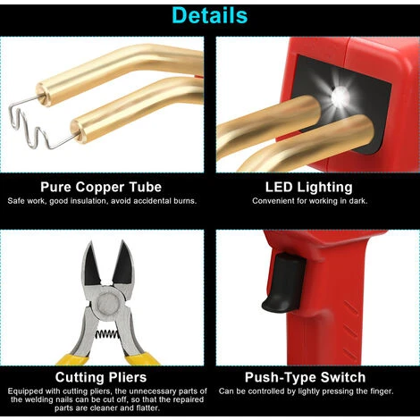Randaco Saldatrice Saldatrice Saldatrice Saldatrice Plastica Kit Riparazione Auto Saldatrice Paraurti + 200 Pinze 6 Randaco Saldatrice Saldatrice Saldatrice Saldatrice Plastica Kit Riparazione Auto Saldatrice Paraurti + 200 Pinze - immagine 4