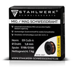 STAHLWERK MIG MAG CuSi3 Filo Per Saldatura 1,0 Mm 1 Kg Rotolo Di Filo Per Saldatura MIG A Base Di Rame Per Rame Ottone Acciaio Inox E Lamiere Di Acciaio Galvanizzato/elettrolizzato 1,5 Mm -ProSald Italia 66652055 3