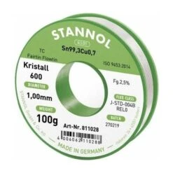 STATTO PER SALDARE SENZA PIOMBO STANNOL KRISTALL 600 FAIRTIN 811028 SENZA PIOMBO SN0.7CU 100 G 1.0 MM 1 PZ(I)