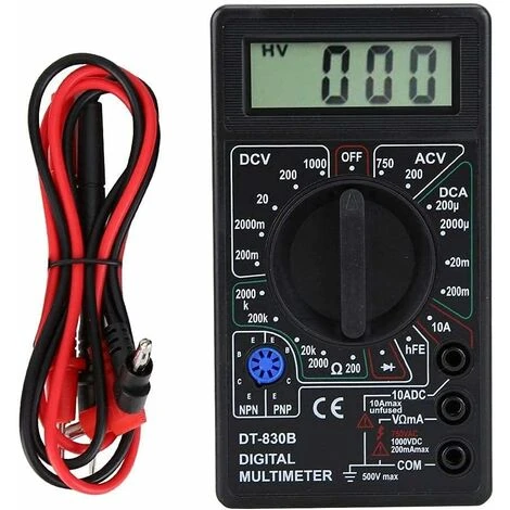 Multimetro Digitale, DT830B Multimetro Digitale LCD Portatile Voltmetro Amperometro Per Elettricista 3 Multimetro Digitale, DT830B Multimetro Digitale LCD Portatile Voltmetro Amperometro Per Elettricista