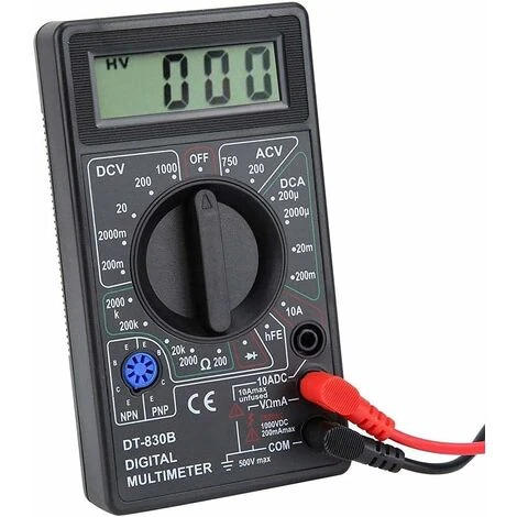 Multimetro Digitale, DT830B Multimetro Digitale LCD Portatile Voltmetro Amperometro Per Elettricista 5 Multimetro Digitale, DT830B Multimetro Digitale LCD Portatile Voltmetro Amperometro Per Elettricista - immagine 3