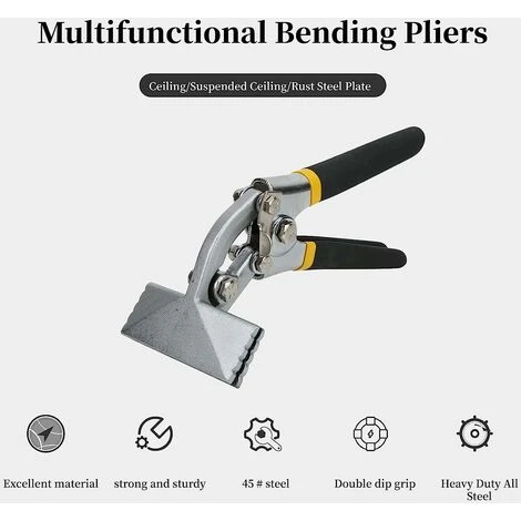 Pinza Manuale Per Piegare La Lamiera, Utensile Manuale Per Piegare La Lamiera, Pinza Per Piegare L'impugnatura Antiscivolo, Pinza Per Piegare Dritta, Acciaio Resistente, Pinza Per Piegare L'acciaio 4 Pinza Manuale Per Piegare La Lamiera, Utensile Manuale Per Piegare La Lamiera, Pinza Per Piegare L'impugnatura Antiscivolo, Pinza Per Piegare Dritta, Acciaio Resistente, Pinza Per Piegare L'acciaio - immagine 2