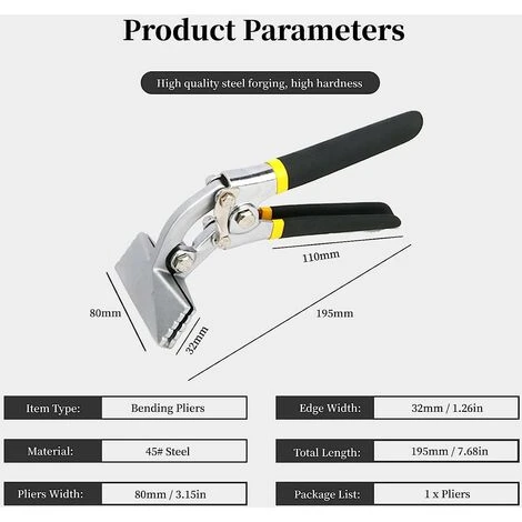 Pinza Manuale Per Piegare La Lamiera, Utensile Manuale Per Piegare La Lamiera, Pinza Per Piegare L'impugnatura Antiscivolo, Pinza Per Piegare Dritta, Acciaio Resistente, Pinza Per Piegare L'acciaio 6 Pinza Manuale Per Piegare La Lamiera, Utensile Manuale Per Piegare La Lamiera, Pinza Per Piegare L'impugnatura Antiscivolo, Pinza Per Piegare Dritta, Acciaio Resistente, Pinza Per Piegare L'acciaio - immagine 4