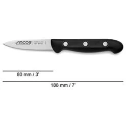 Arcos Serie Maitre, Spelucchino Coltello Per Sbucciare, Lama Acciaio Inossidabile NITRUM 80 Mm, Manico Polipropilene, Colore Nero -ProSald Italia 70755902 2