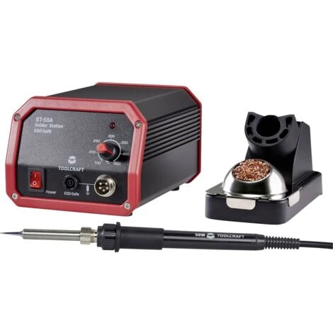 TOOLCRAFT ST-100A Stazione Di Saldatura Analogica 100 W 150 - 450 °C Incl. Punta Di Saldatura 6 TOOLCRAFT ST-100A Stazione Di Saldatura Analogica 100 W 150 - 450 °C Incl. Punta Di Saldatura - immagine 4