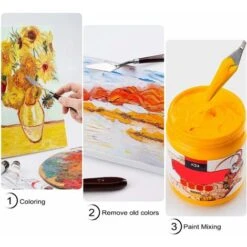 Coltelli Da Pittura In Acciaio Inossidabile Coltello Da Tavolo Per Pittura A Olio Per Artisti Spatola Accessori Per Pittura A Olio Miscelazione Del Colore 5 Pezzi -ProSald Italia 71377738 3