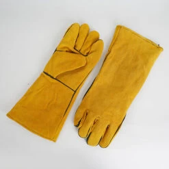 Guanti Per Saldatura Guanti Resistenti Al Calore Guanti Ignifughi Per Bruciatori A Legna Guanti Per Saldatura In Crosta Di Mucca Guanti Per Barbecue Forno A Legna Verde Giallastro -ProSald Italia 71884804 3