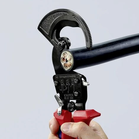 Knipex Knipex-Werk 95 31 250 Cesoia Per Cavi A Cremagliera Adatto Per (isolamento) Cavi In Alluminio E Rame, Fili Singo 7 Knipex Knipex-Werk 95 31 250 Cesoia Per Cavi A Cremagliera Adatto Per (isolamento) Cavi In Alluminio E Rame, Fili Singo - immagine 5