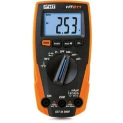 HT Instruments HT211 Multimetro Portatile Digitale CAT III 600 V Display (Counts): 4000
