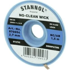 Stannol NC/BB Treccia Lunghezza 1.5 M Larghezza 2.7 Mm