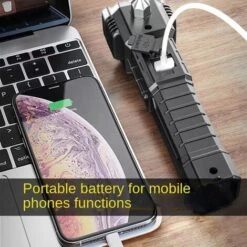 Martello Multifunzionale Per La Rottura Del Finestrino Dell'auto Martello Di Sicurezza Per Il Salvataggio Torcia A Luce Forte Strumento Per La Fuga Di Emergenza COB Per Auto -ProSald Italia 76983057 3