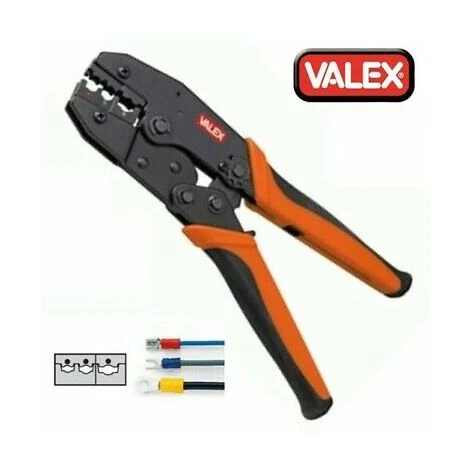PINZA CRIMPATRICE AGGRAFFATRICE A CRICCHETTO PER CAPICORDA PREISOLATI VALEX 4 PINZA CRIMPATRICE AGGRAFFATRICE A CRICCHETTO PER CAPICORDA PREISOLATI VALEX - immagine 2