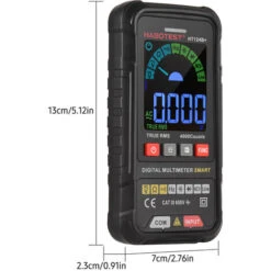 Multimetro 4000 Conteggi True RMS Multimetro Digitale Intelligente 600 V CA/CC Tensione Resistenza Continuità Frequenza Capacità Diodo NVC Live Wire Tester Con Schermo A Colori LCD (tipo 2) -ProSald Italia 79171429 3
