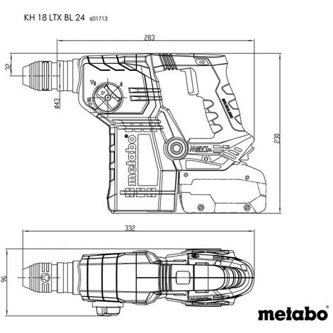 Martello Combinato A Batteria SDS-Plus Metabo KH 18 LTX BL 24 18 V 4.0 Ah 6 Martello Combinato A Batteria SDS-Plus Metabo KH 18 LTX BL 24 18 V 4.0 Ah - immagine 4