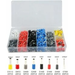 MINKUROW 1200 Pezzi Set Di Puntali Per Cavi Scatole Terminali A Crimpare Isolate Terminali Per Cavi Elettrici Terminali Per Cavi 0,5-10 Mm² Per Applicazioni Marittime E Automobilistiche -ProSald Italia 80890185 2