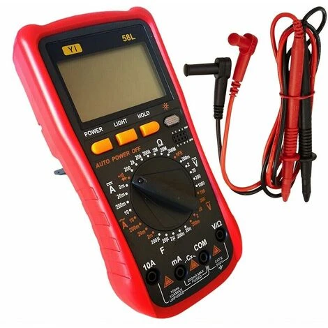 No Brand TESTER DIGITALE PROFESSIONALE MULTIMETRO VOLT AMPERE FARAD PUNTALI YI-58L 3 No Brand TESTER DIGITALE PROFESSIONALE MULTIMETRO VOLT AMPERE FARAD PUNTALI YI-58L
