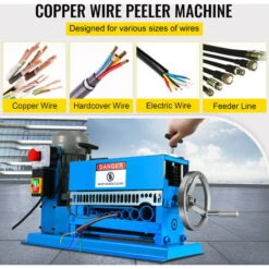VEVOR Macchina Spellafili Elettrica Potenza 370 W Velocita Di Taglio 27 M/min Spelacavi Portatile Per Il Riciclaggio Del Rame In Lega Di Alluminio Per Rimuovere L'Isolamento In Plastica E Gomma. -ProSald Italia 82818470 3