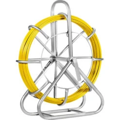 Sonda Passacavi Cavo Elettrico In Fibra Di Vetro Con Supporto Ruota 130m6mm