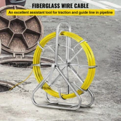 Sonda Passacavi Cavo Elettrico In Fibra Di Vetro Con Supporto Ruota 130m6mm -ProSald Italia 82818479 3