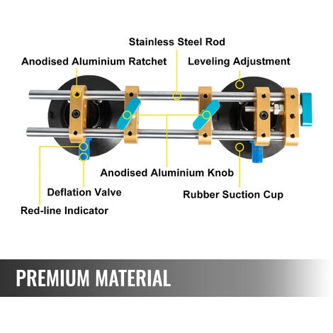 VEVOR 2 Pezzi Di Ventose Per Vetri Piastrelle Pietre Superfici, Strumento DeInstallazione, Con Cassetta Degli Attrezzi 6 VEVOR 2 Pezzi Di Ventose Per Vetri Piastrelle Pietre Superfici, Strumento DeInstallazione, Con Cassetta Degli Attrezzi - immagine 4