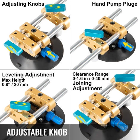VEVOR 2 Pezzi Di Ventose Per Vetri Piastrelle Pietre Superfici, Strumento DeInstallazione, Con Cassetta Degli Attrezzi 7 VEVOR 2 Pezzi Di Ventose Per Vetri Piastrelle Pietre Superfici, Strumento DeInstallazione, Con Cassetta Degli Attrezzi - immagine 5