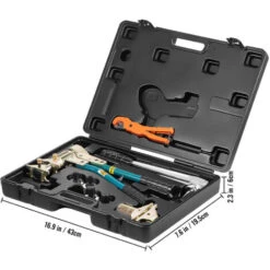 VEVOR Kit Di Attrezzi Per Espansione Di Tubi Idraulici, PEX-1632 Strumenti Di Svasatura Per Tubi, Espansione Idraulici Per Tubi Con Doppie Teste Di Compressione, Kit Di Espansione Per Tubi, Rosso -ProSald Italia 82819062 2