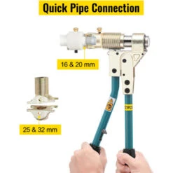 VEVOR Kit Di Attrezzi Per Espansione Di Tubi Idraulici, PEX-1632 Strumenti Di Svasatura Per Tubi, Espansione Idraulici Per Tubi Con Doppie Teste Di Compressione, Kit Di Espansione Per Tubi, Rosso -ProSald Italia 82819062 3