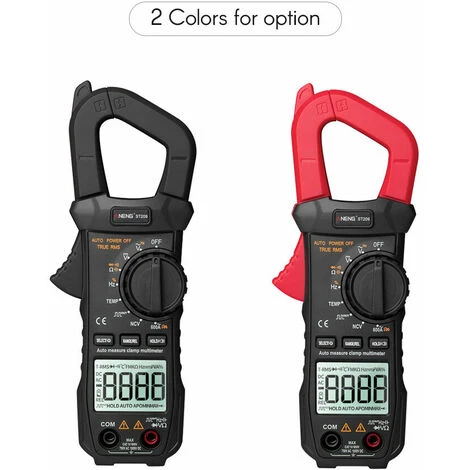 Multimetro Digitale ST209 Pinza Amperometrica 6000 Conteggi True RMS Amp DC/AC Corrente Pinza Tester Misuratori Voltmetro Auto Ranging Display LCD (Nero) 4 Multimetro Digitale ST209 Pinza Amperometrica 6000 Conteggi True RMS Amp DC/AC Corrente Pinza Tester Misuratori Voltmetro Auto Ranging Display LCD (Nero) - immagine 2