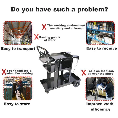 Auto Di Saldatura Mobile 3 Strati (Carico 90 Kg) Carrello Utensili Per Saldatura Con Catena 7 Auto Di Saldatura Mobile 3 Strati (Carico 90 Kg) Carrello Utensili Per Saldatura Con Catena - immagine 5