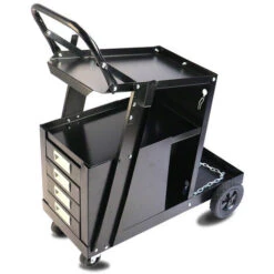 Carrello Mobile Per Saldatura A 4 Cassetti A 2 Strati (Carico 90 Kg) Carrello Utensile Per Saldatura Con Catena