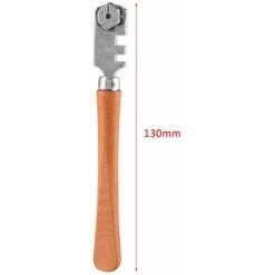 MINKUROW Tagliavetro, Tagliavetro Professionale A Sei Ruote In Carburo Di Tungsteno Da 130mm Con Manico In Legno, Per Taglio Di Lastre Di Vetro Spesse E Lavorazione Profonda Del Vetro -ProSald Italia 85700228 5