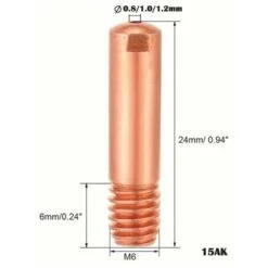 Betterlife, 20 Punte Di Contatto In Rame Per Saldatura, Per Materiali Di Consumo Per Torce Di Saldatura MIG MAG 15AK (1,0) -ProSald Italia 85907311 2