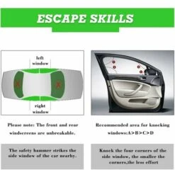 Nuovo Strumento Di Fuga Leggero Da 2 Pezzi Con Martello Di Salvataggio E Taglierina Per Cintura Di Sicurezza Strumento Di Sopravvivenza Di Primo Soccorso 13Thirteen -ProSald Italia 86163704 5