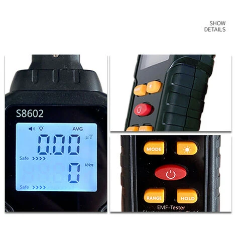 Dosimetro Digitale Portatile 3 In 1 Campo Elettrico Campo Magnetico Temperatura Rilevatore Multifunzionale Home Office Tester Di Radiazioni Allarme Luminoso Display LCD Con Retroilluminazione 5 Dosimetro Digitale Portatile 3 In 1 Campo Elettrico Campo Magnetico Temperatura Rilevatore Multifunzionale Home Office Tester Di Radiazioni Allarme Luminoso Display LCD Con Retroilluminazione - immagine 3