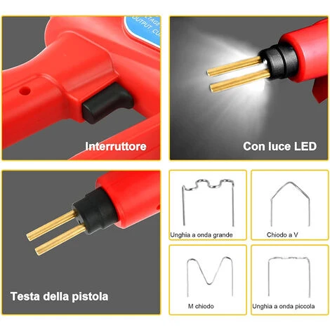 Saldatore Plastica Graffette Saldatrice Calda 70W Kit Riparazione Carrozzeria 6 Saldatore Plastica Graffette Saldatrice Calda 70W Kit Riparazione Carrozzeria - immagine 4