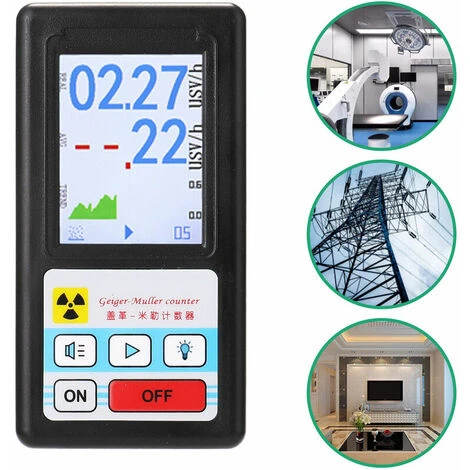 Rilevatore Di Radiazioni Nucleari Contatore Geiger Misuratore Di Rilevamento Radioattivo Portatile Dosimetro Radioattivo Rivelatore Beta Gamma A Raggi X, Nero 7 Rilevatore Di Radiazioni Nucleari Contatore Geiger Misuratore Di Rilevamento Radioattivo Portatile Dosimetro Radioattivo Rivelatore Beta Gamma A Raggi X, Nero - immagine 5