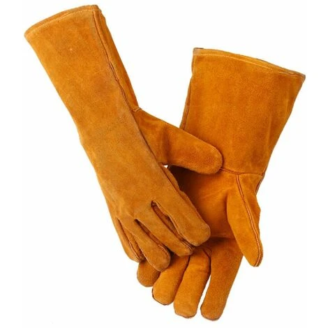 Guanti Per Saldatura Guanti Resistenti Al Calore Guanti Ignifughi Per Bruciatori A Legna Guanti Per Saldatura In Pelle Crosta Di Mucca Guanti Rigger Guanti Per Bruciatori A Legna Per Barbecue (14 Poll 6 Guanti Per Saldatura Guanti Resistenti Al Calore Guanti Ignifughi Per Bruciatori A Legna Guanti Per Saldatura In Pelle Crosta Di Mucca Guanti Rigger Guanti Per Bruciatori A Legna Per Barbecue (14 Poll - immagine 4