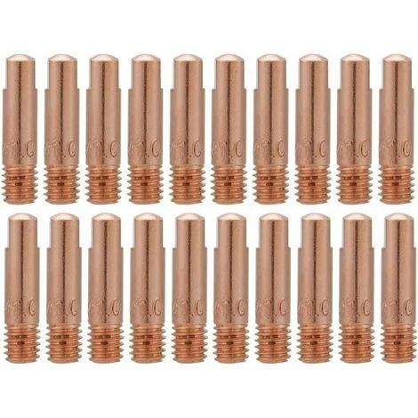 Punte Di Contatto Per Saldatura Punte Di Contatto In Rame Da 20 Pezzi Per Materiali Di Consumo Per Torce Di Saldatura MIG/MAG 15AK (1.0) 3 Punte Di Contatto Per Saldatura Punte Di Contatto In Rame Da 20 Pezzi Per Materiali Di Consumo Per Torce Di Saldatura MIG/MAG 15AK (1.0)