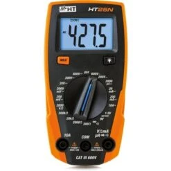 Multimetro Digitale Compatto, Tensione AC/DC Fino A 600V E Corrente DC Fino A 10A , CAT III, HT25N – HT ITALIA HR00025N
