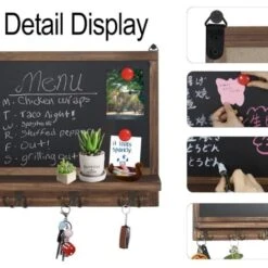 Cassetta Portachiavi Con Lavagna Da Parete In Legno Bacheca Promemoria Porta Ingresso 42x7,7x30cm -ProSald Italia 94560546 4