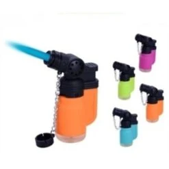 Trade Shop - Accendino Anti Vento Torcia Cannello Minitorcia Tascabile Ricaricabile A Gas