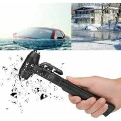 Martello Di Sicurezza Per Auto - Manico Lungo Martello Di Sicurezza Per Auto Multifunzione Veicolo Di Emergenza Martello Per Vetri Rotti Strumento Di Fuga Di Emergenza Per Auto Nero ， -ProSald Italia 96195579 4