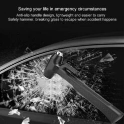 Martello Di Sicurezza Per Auto - Manico Lungo Martello Di Sicurezza Per Auto Multifunzione Veicolo Di Emergenza Martello Per Vetri Rotti Strumento Di Fuga Di Emergenza Per Auto Nero ， -ProSald Italia 96195579 5
