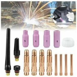 Kit Di Morsetti TIG Da 16 Pezzi WP - 17/18/26 Kit Di Saldatura Per Torcia Con Cappuccio Per Ugello In Ceramica Per Torcia TIG