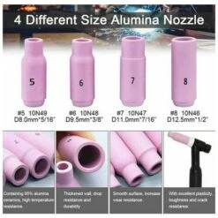 Kit Di Morsetti TIG Da 16 Pezzi WP - 17/18/26 Kit Di Saldatura Per Torcia Con Cappuccio Per Ugello In Ceramica Per Torcia TIG -ProSald Italia 96204084 3