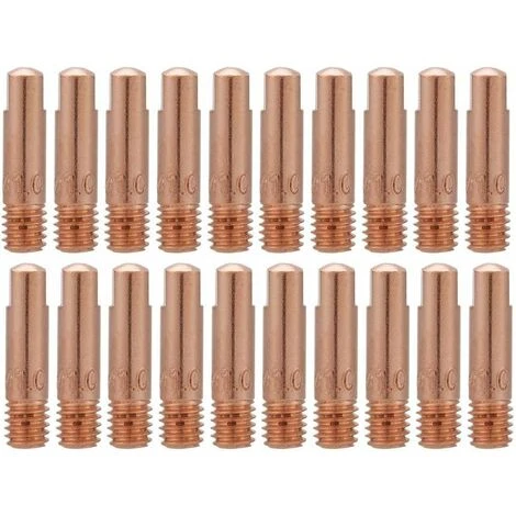 LITZEE 20Pcs Kit Di Saldatura MIG MAG Saldatura Rame Contatto Punta Punta Per 15AK MIG MAG Torcia Di Saldatura Consumabili (1.0) 3 LITZEE 20Pcs Kit Di Saldatura MIG MAG Saldatura Rame Contatto Punta Punta Per 15AK MIG MAG Torcia Di Saldatura Consumabili (1.0)